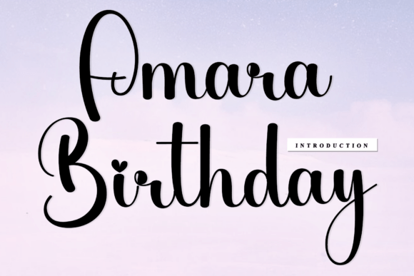 Amara Birthday: The Editorial Script Font for Engaging Layouts