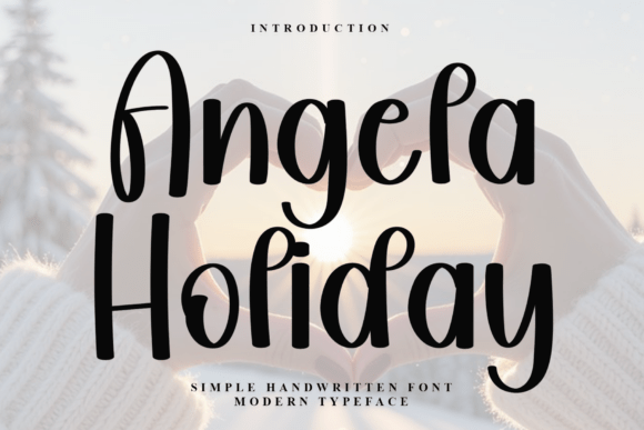 Angela Holiday: A Festive Script Font for Holiday Branding