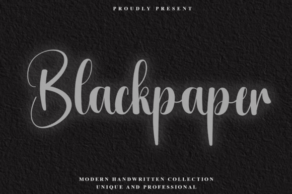 Blackpaper Font: Elegant Script for Handmade Labels & Shops