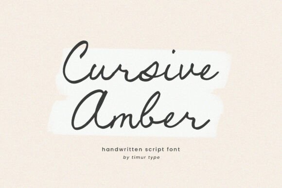 Cursive Amber: A Handwritten Script Font for Polished Branding