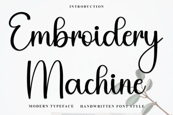 Embroidery Machine Font: A Soft Script for Unique Branding