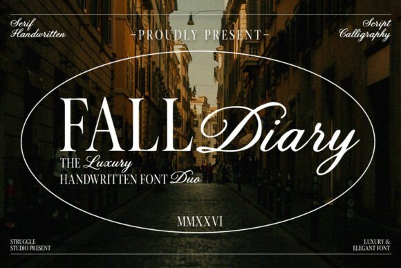 Fall Diary Font Duo for Handmade Product Design