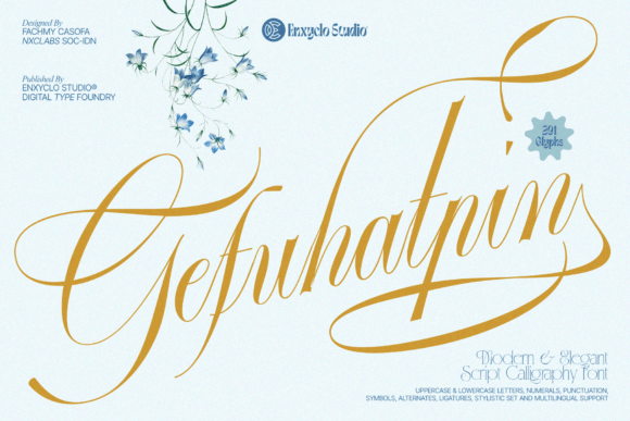 Gefuhatpin: A Luxurious Script Font for Editorial Design