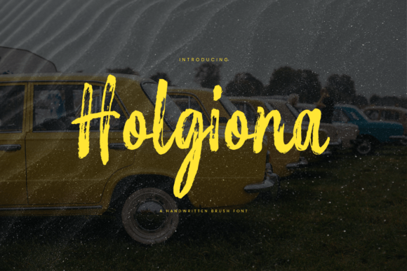 Holgiona: A Handwritten Display Font for Bold Brand Identity