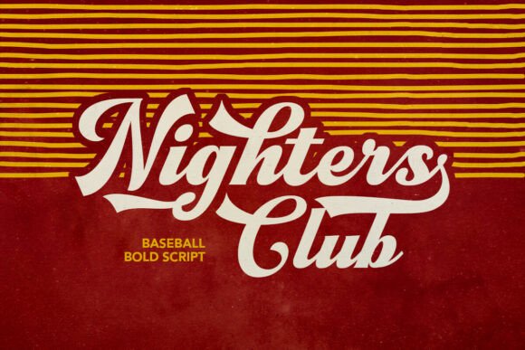 Nighters Club: A Bold Display Script Typeface for Branding
