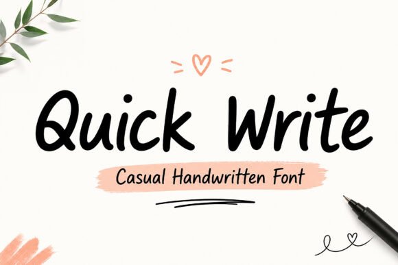 Quick Write: A Natural Handwritten Typeface for Web Projects