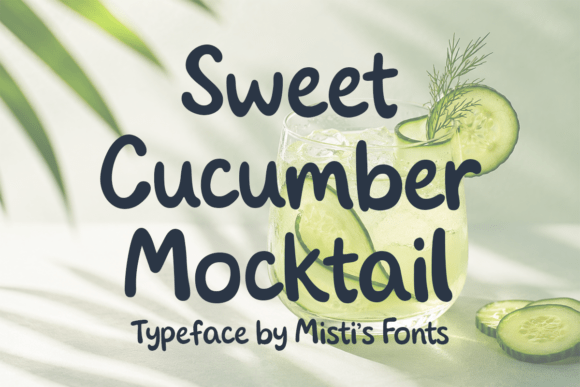 Sweet Cucumber Mocktail Font for Small Business Branding