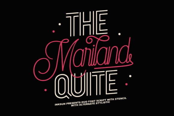 The Mariland Quite: A Sophisticated Stencil & Script Duo Font