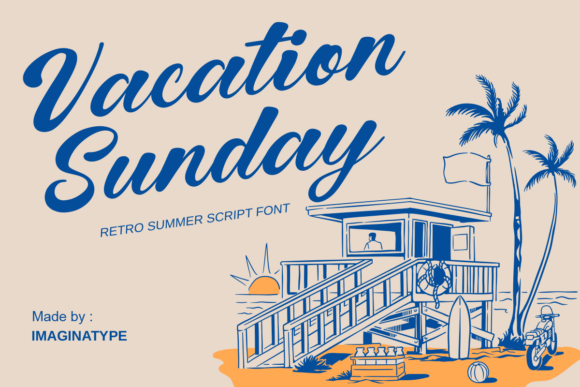 Vacation Sunday: A Retro Script Font for Editorial Warmth