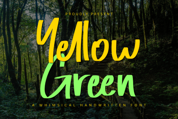 Yellow Green: A Natural Handwritten Brush Font for Branding